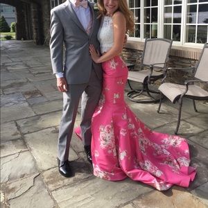 SOLD Sherri Hill Floral Two-Piece